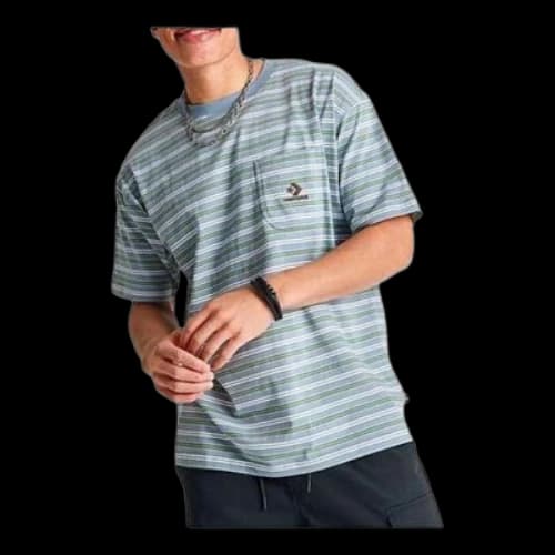 Converse Striped Star Chevron Pocket T-Shirt 'Light Blue'