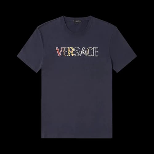 Versace Logo T-Shirt 'Navy'