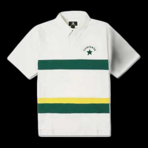 Converse Colorblock Logo Polo Shirt 'White Green'