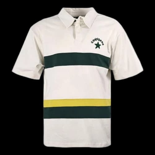 Converse Colorblock Logo Polo Shirt 'White Dark Green'