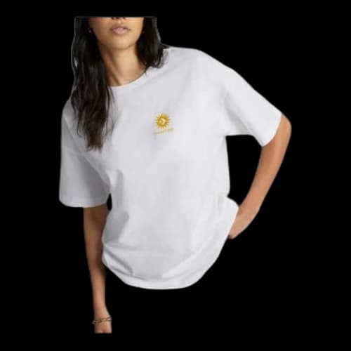 Converse Oversized Floral Graphic Crew T-Shirt 'White' (Women's)