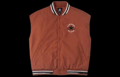Converse Padded Baseball Jacket 'White Brown'