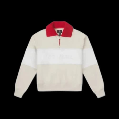 Converse YOTD Half-Zip Crew Sweater 'Beige' (Women's)