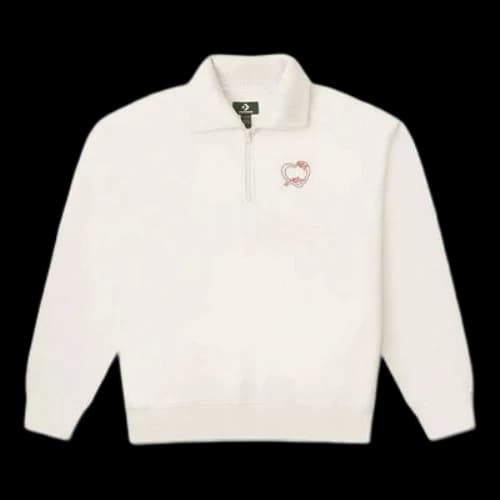 Converse Heart Zip Sweater 'White'