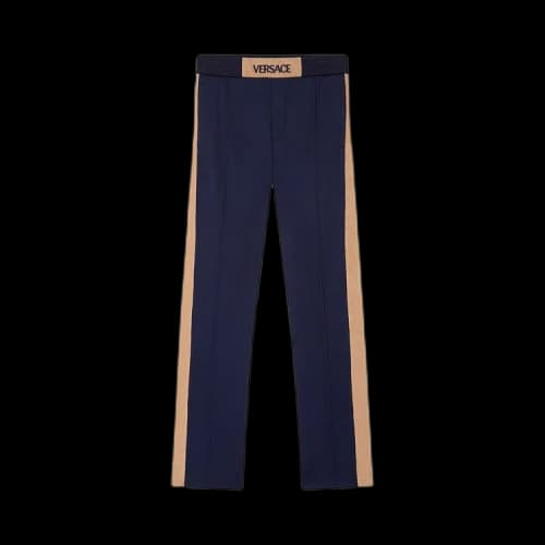 Versace Two Tone Track Pants 'Navy/Beige'