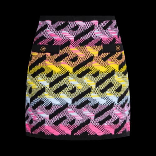 Versace Skirt With La Greca Motif 'Multicolor'