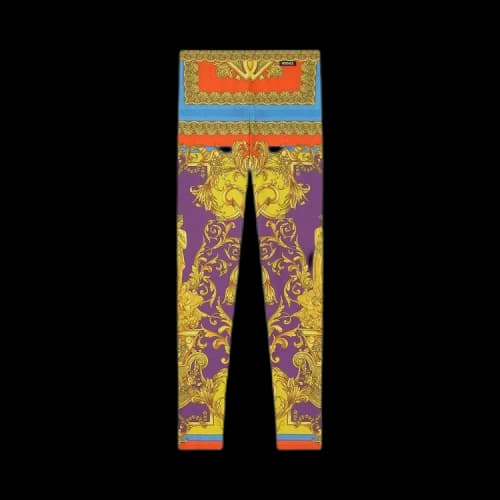 Versace Heritage Print Leggings 'Dark Orchid/Sun'