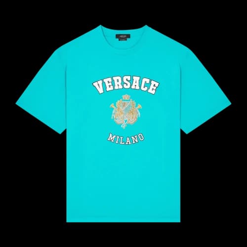 Versace Varsity Logo Tee 'Turquoise'