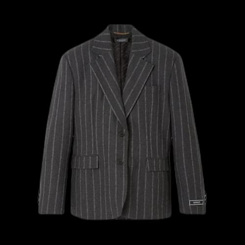 Versace Informal Pinstripe Jacket 'Medium Grey'