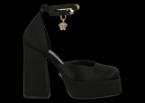 Versace Medusa Aevitas Platform Pumps Black Gold (Women's)