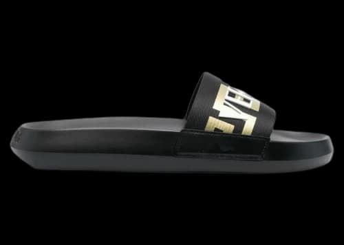 Versace Greca Logo Slides Black Gold White
