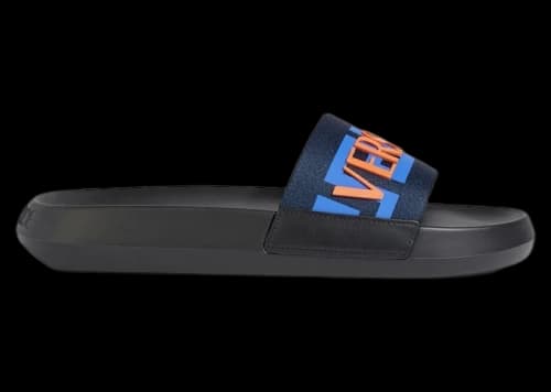 Versace Greca Logo Slides Black Blue Red