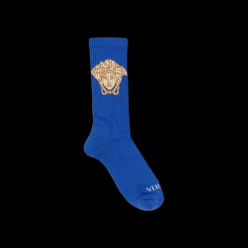 Versace Medusa Logo Socks 'Cobalt/Gold'