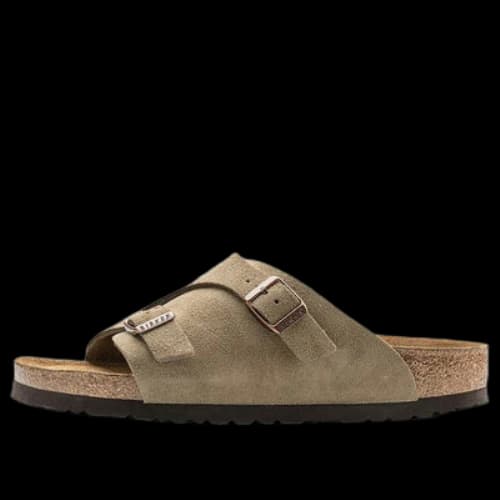 Birkenstock Zrich Series Cowhide Suede Fashion Beige Version Sandals