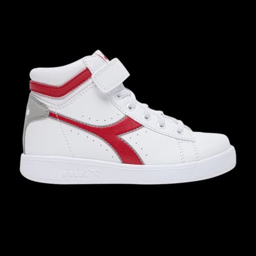 Diadora Game P High Little Kid 'White Tango Red'