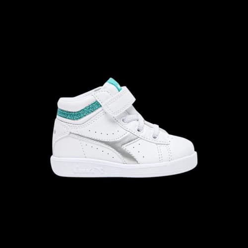 Diadora Game P High Toddler 'White Blue Turquoise'