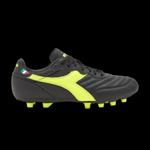 Diadora Brasil LT+ MDPU 'Black Fluorescent Yellow'