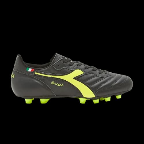 Diadora Brasil Made in Italy OG LT+ MDPU 'Black Fluorescent Yellow'