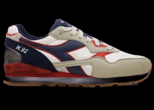 Diadora N.92 Towel Beige Navy Red