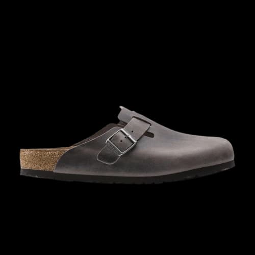 Birkenstock Boston Soft Footbed Oiled Leather Narrow 'Iron'
