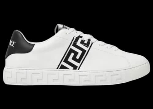 Versace Embroidered Greca White Black