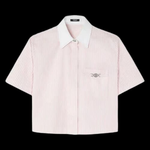 Versace Oxford Stripe Informal Shirt 'Pastel Pink/White'