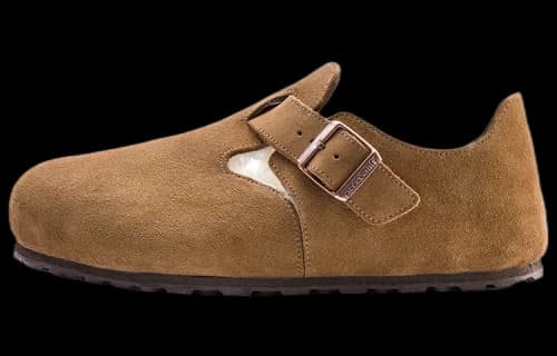 Birkenstock London Shearling Suede Leather Narrow Fit 'Tea'