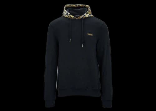 Versace Printed Hood Sweatshirt Black/Yellow