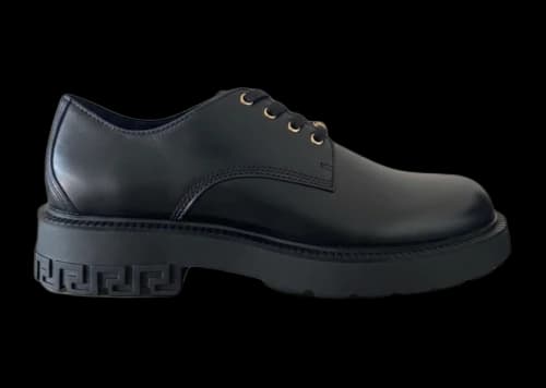 Versace Medusa Laced Up Shoes Black Gold