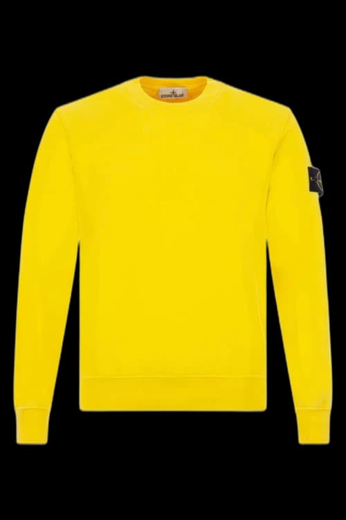 Stone Island Logo Sweatshirt Yellow