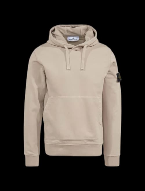 Stone Island Logo Hoodie Beige