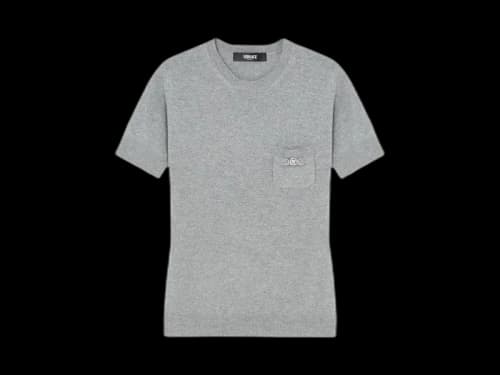 Versace Medusa Detail Knit Sweater Concrete Melange