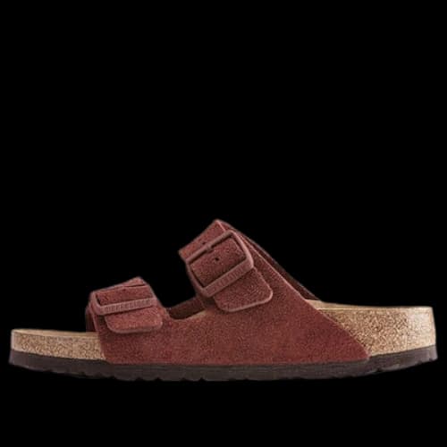 Birkenstock Arizona SFB VL Suede Leather Narrow Fit Sandals 'Chocolate' (Women's)