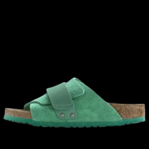 Birkenstock Kyoto Nubuck Suede Leather Sandals 'Bold Green'
