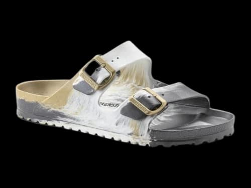 Birkenstock Unisex Arizona Essentials Slide-On Sandal Glamour Gold Multi