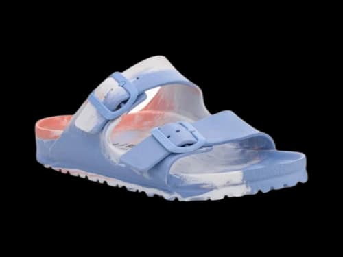Birkenstock Unisex Arizona Essentials Slide-On Sandal Coral Peach Multi (Narrow Fit)