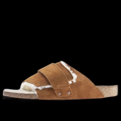 Birkenstock Kyoto Shearling Suede Leather 'Mink'