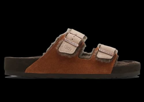 Birkenstock Arizona Shearling Kith Mink Dark Brown