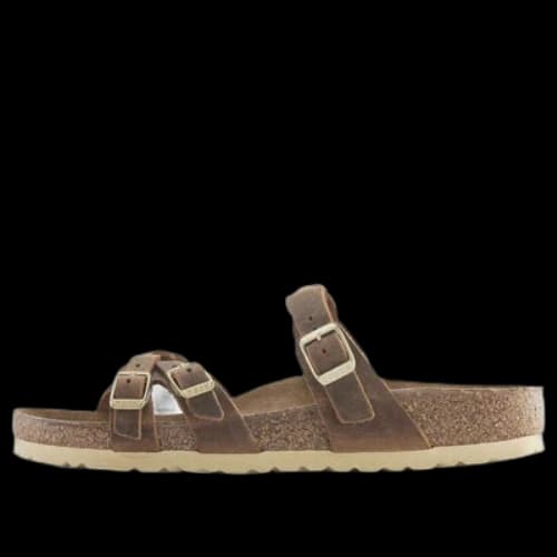 Birkenstock Franca Braided Natural Leather Oiled Narrow Fit Sandals 'Cognac'