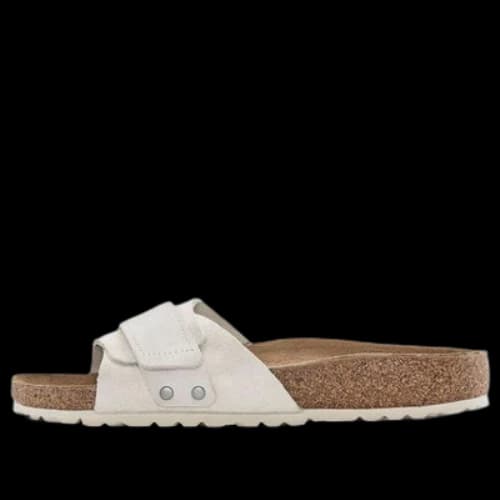 Birkenstock Oita Suede Leather Sandals 'Antique White'
