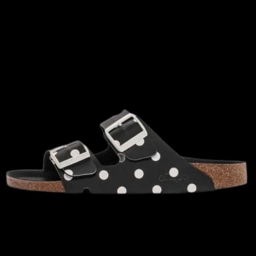 Birkenstock Arizona Platform Birko-Flor Narrow Fit 'Black White Dots' (Women's)