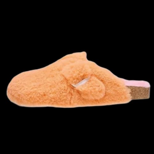 Birkenstock Boston Big Buckle Platform Fur Narrow Fit 'Papaya/Candy Pink' (Women's)