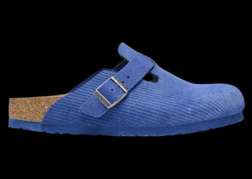 Birkenstock Boston Embossed Corduroy Suede Indigo