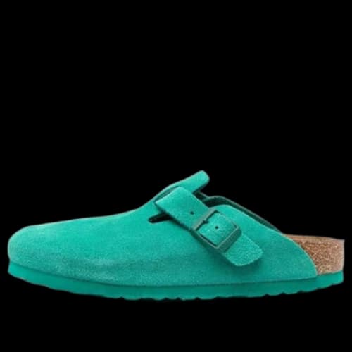 Birkenstock Boston Suede Leather Narrow Fit 'Digital Green' (Women's)