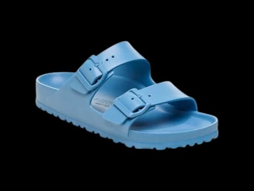 Birkenstock Unisex Arizona Essentials Slide-On Sandal Elemental Blue (Narrow Fit)