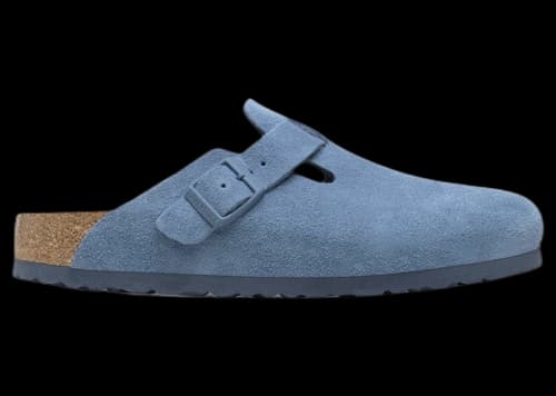 Birkenstock Boston Soft Footbed Suede Elemental Blue