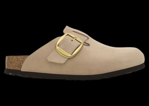 Birkenstock Boston Big Buckle Nubuck Sandcastle