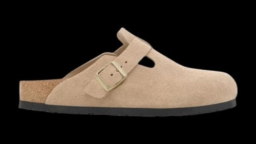 Birkenstock Boston Suede Leather Sandcastle
