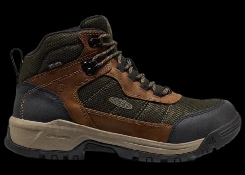 Keen Skokie Waterproof Soft Toe Work Boot Forest Night Black