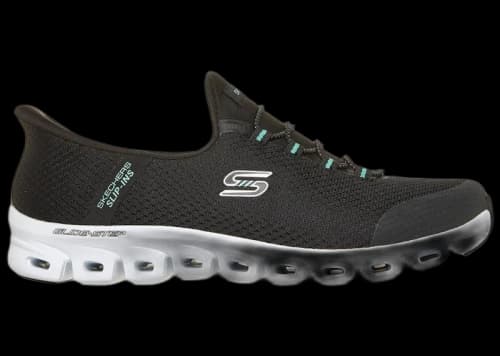 Skechers Slip-ins Glide-Step Pursuit Black Turquoise (Women's)